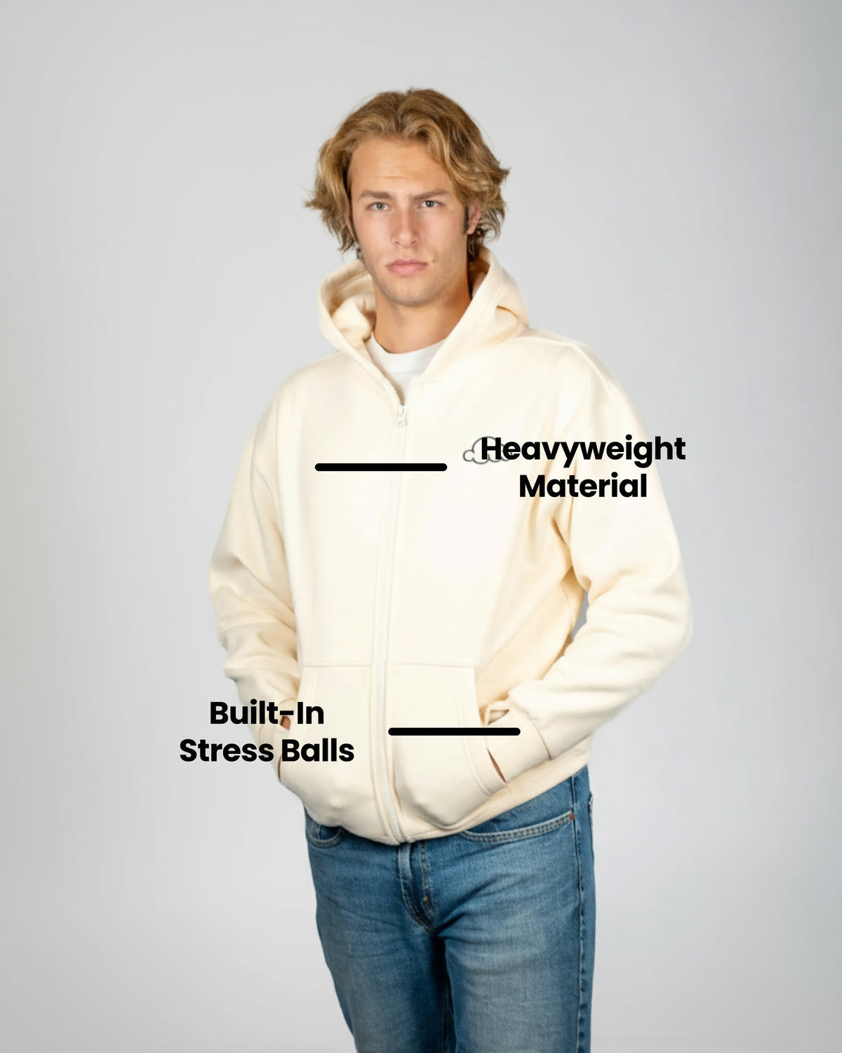 Weighted Sensory Zip-Up Hoodie