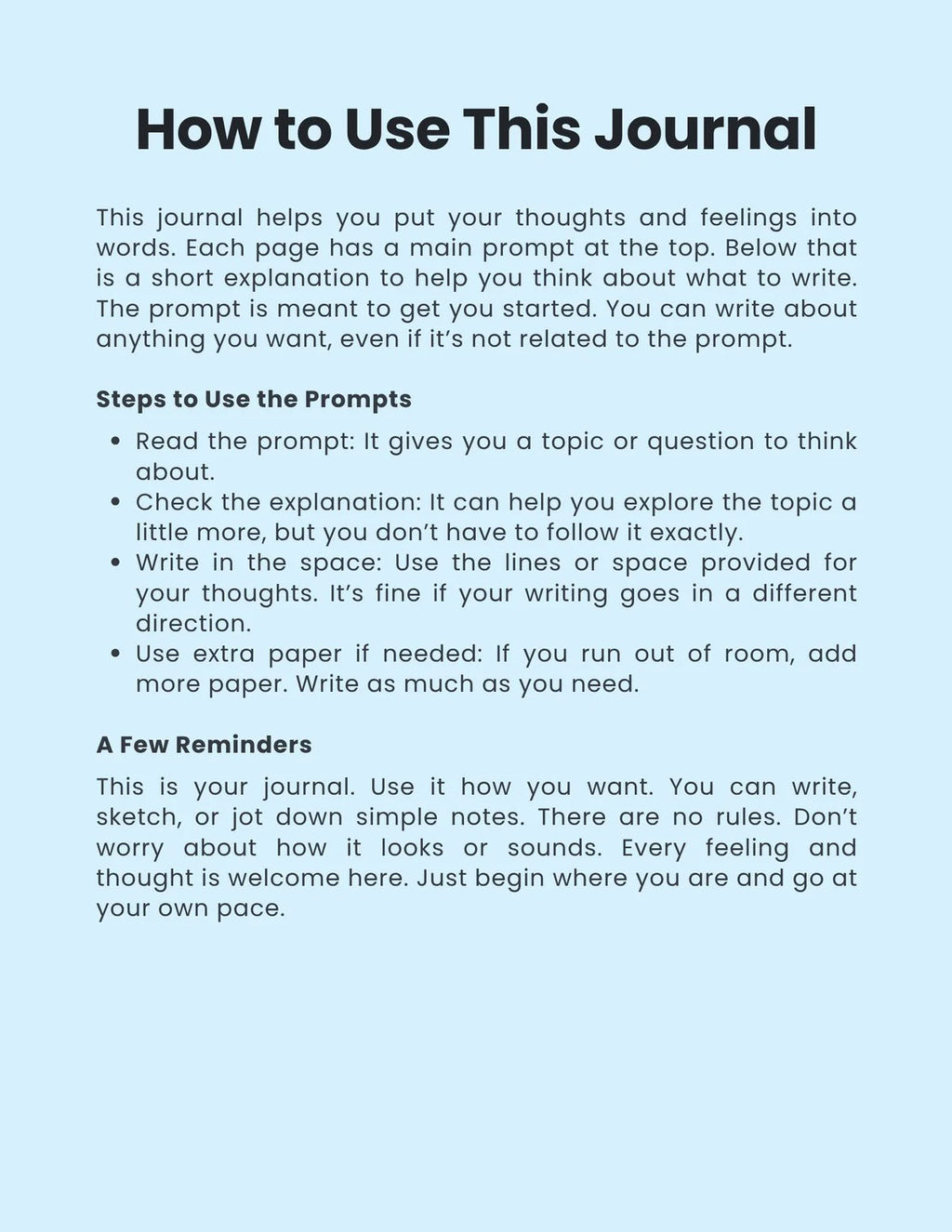 30 Journal Prompts